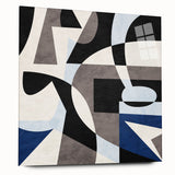 Abstract Art for Sale – Geometric Contemporary Blue & Gray Print