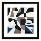 Abstract Art for Sale – Geometric Contemporary Blue & Gray Print
