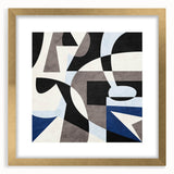 Abstract Art for Sale – Geometric Contemporary Blue & Gray Print