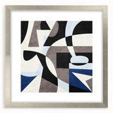 Abstract Art for Sale – Geometric Contemporary Blue & Gray Print