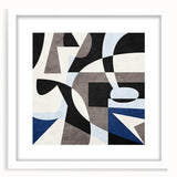 Abstract Art for Sale – Geometric Contemporary Blue & Gray Print