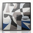 Abstract Art for Sale – Geometric Contemporary Blue & Gray Print