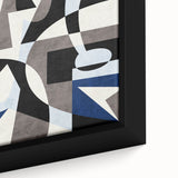 Abstract Art for Sale – Geometric Contemporary Blue & Gray Print