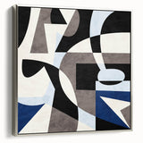 Abstract Art for Sale – Geometric Contemporary Blue & Gray Print