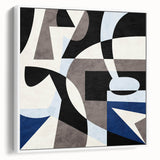 Abstract Art for Sale – Geometric Contemporary Blue & Gray Print