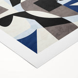 Abstract Art for Sale – Geometric Contemporary Blue & Gray Print