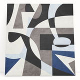 Abstract Art for Sale – Geometric Contemporary Blue & Gray Print