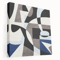 Abstract Art for Sale – Geometric Contemporary Blue & Gray Print