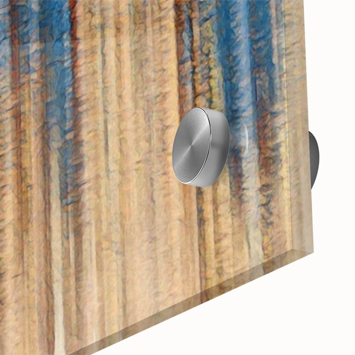 Elegant Moody Modern Wall Art – Abstract Blue & Beige Canvas Print