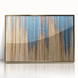 Elegant Moody Modern Wall Art – Abstract Blue & Beige Canvas Print