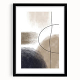 Modern Abstract Canvas Prints - Earthy Neutrals with Bold Flow