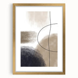 Modern Abstract Canvas Prints - Earthy Neutrals with Bold Flow