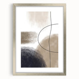 Modern Abstract Canvas Prints - Earthy Neutrals with Bold Flow