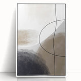 Modern Abstract Canvas Prints - Earthy Neutrals with Bold Flow