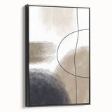 Modern Abstract Canvas Prints - Earthy Neutrals with Bold Flow