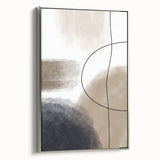 Modern Abstract Canvas Prints - Earthy Neutrals with Bold Flow