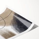 Modern Abstract Canvas Prints - Earthy Neutrals with Bold Flow