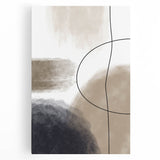 Modern Abstract Canvas Prints - Earthy Neutrals with Bold Flow