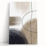 Modern Abstract Canvas Prints - Earthy Neutrals with Bold Flow
