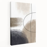 Modern Abstract Canvas Prints - Earthy Neutrals with Bold Flow