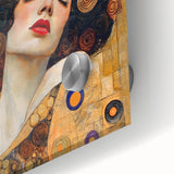 Elegant Abstract Figurative Wall Art – Golden Modern Portrait Painting