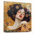 Elegant Abstract Figurative Wall Art – Golden Modern Portrait Painting