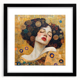 Elegant Abstract Figurative Wall Art – Golden Modern Portrait Painting