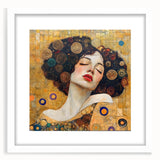 Elegant Abstract Figurative Wall Art – Golden Modern Portrait Painting