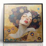 Elegant Abstract Figurative Wall Art – Golden Modern Portrait Painting