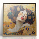 Elegant Abstract Figurative Wall Art – Golden Modern Portrait Painting