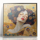 Elegant Abstract Figurative Wall Art – Golden Modern Portrait Painting