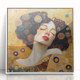 Elegant Abstract Figurative Wall Art – Golden Modern Portrait Painting