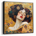 Elegant Abstract Figurative Wall Art – Golden Modern Portrait Painting
