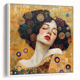 Elegant Abstract Figurative Wall Art – Golden Modern Portrait Painting