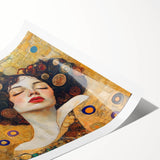 Elegant Abstract Figurative Wall Art – Golden Modern Portrait Painting