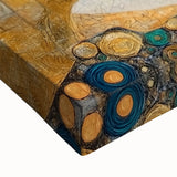 Elegant Abstract Figurative Wall Art – Golden Modern Portrait Painting