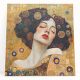 Elegant Abstract Figurative Wall Art – Golden Modern Portrait Painting