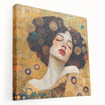 Elegant Abstract Figurative Wall Art – Golden Modern Portrait Painting
