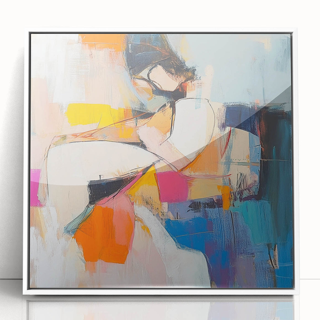 Colorful Abstract Figurative Wall Art – Modern Expressive Painting