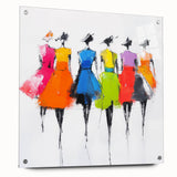 Colorful Abstract Figurative Wall Art – Chic Fashion-Inspired Painting