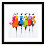 Colorful Abstract Figurative Wall Art – Chic Fashion-Inspired Painting
