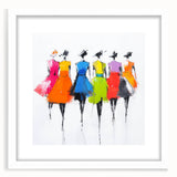 Colorful Abstract Figurative Wall Art – Chic Fashion-Inspired Painting