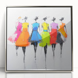 Colorful Abstract Figurative Wall Art – Chic Fashion-Inspired Painting