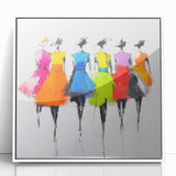 Colorful Abstract Figurative Wall Art – Chic Fashion-Inspired Painting