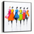 Colorful Abstract Figurative Wall Art – Chic Fashion-Inspired Painting