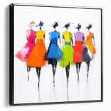 Colorful Abstract Figurative Wall Art – Chic Fashion-Inspired Painting
