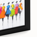 Colorful Abstract Figurative Wall Art – Chic Fashion-Inspired Painting