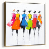 Colorful Abstract Figurative Wall Art – Chic Fashion-Inspired Painting