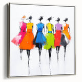 Colorful Abstract Figurative Wall Art – Chic Fashion-Inspired Painting