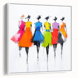 Colorful Abstract Figurative Wall Art – Chic Fashion-Inspired Painting